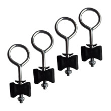 Heavy Duty Trampoline Anchor Kit with Outdoor Screws and Nuts for Secure Safety Enclosure, 4pcs