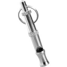 Stainless Steel Pets Whistle Adjustable Pet Training Whistle Sound Control for Dogs With Suspendable Key Chain