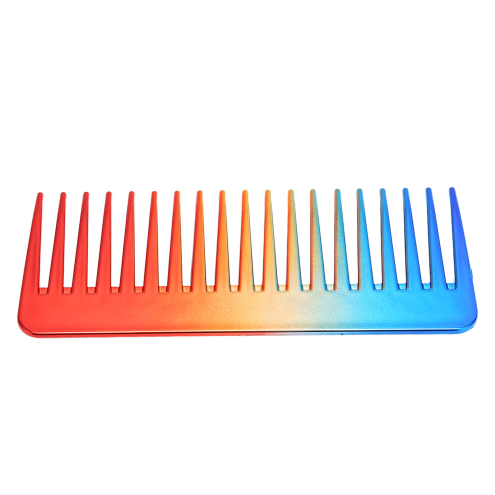 3pcs Gradient Color Wide Tooth Comb ABS 15.5x6cm Flexible Hair Brush