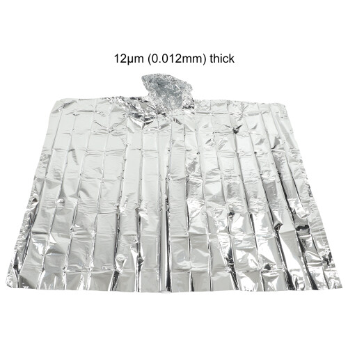 Notfallponcho CPP Aluminiumfolie 0,012 mm Silber 2