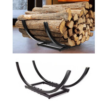 Firewood Rack Stand Indoor Outdoor Metal Holder for Fireplace Logs with Large Capacity and RustResistant Finish