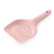 Cat Litter Scoop with Ergonomic Long Handle, Fast Sifting Poop Box Scooper, Pink