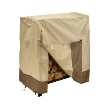 Firewood Rack Cover Waterproof Outdoor Oxford Cloth Beige Log Storage Shelter