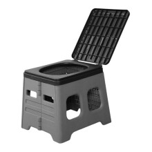 Portable Folding Camping Toilet Wear Resistant For Car Hiking Fishing Emergency Use Space Saving