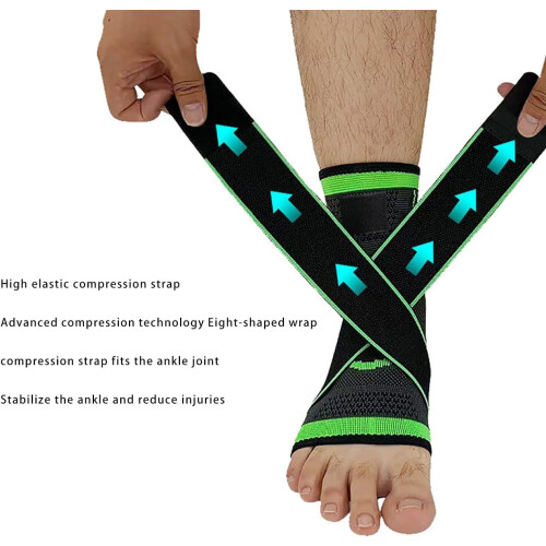 Ankle Support With Stretch Breathable Fabric, Adjustable Compression Strap, Unisex Achilles Tendon Support For Comfort 2