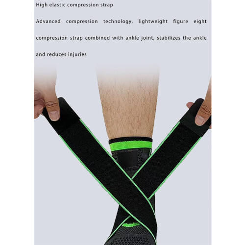 Ankle Support With Stretch Breathable Fabric, Adjustable Compression Strap, Unisex Achilles Tendon Support For Comfort 1
