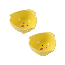Ceramic Chicken Feeders 2 Pack  Lightweight Bowls Capacity Easy Clean Parrots Pigeons Small Birds Compatible