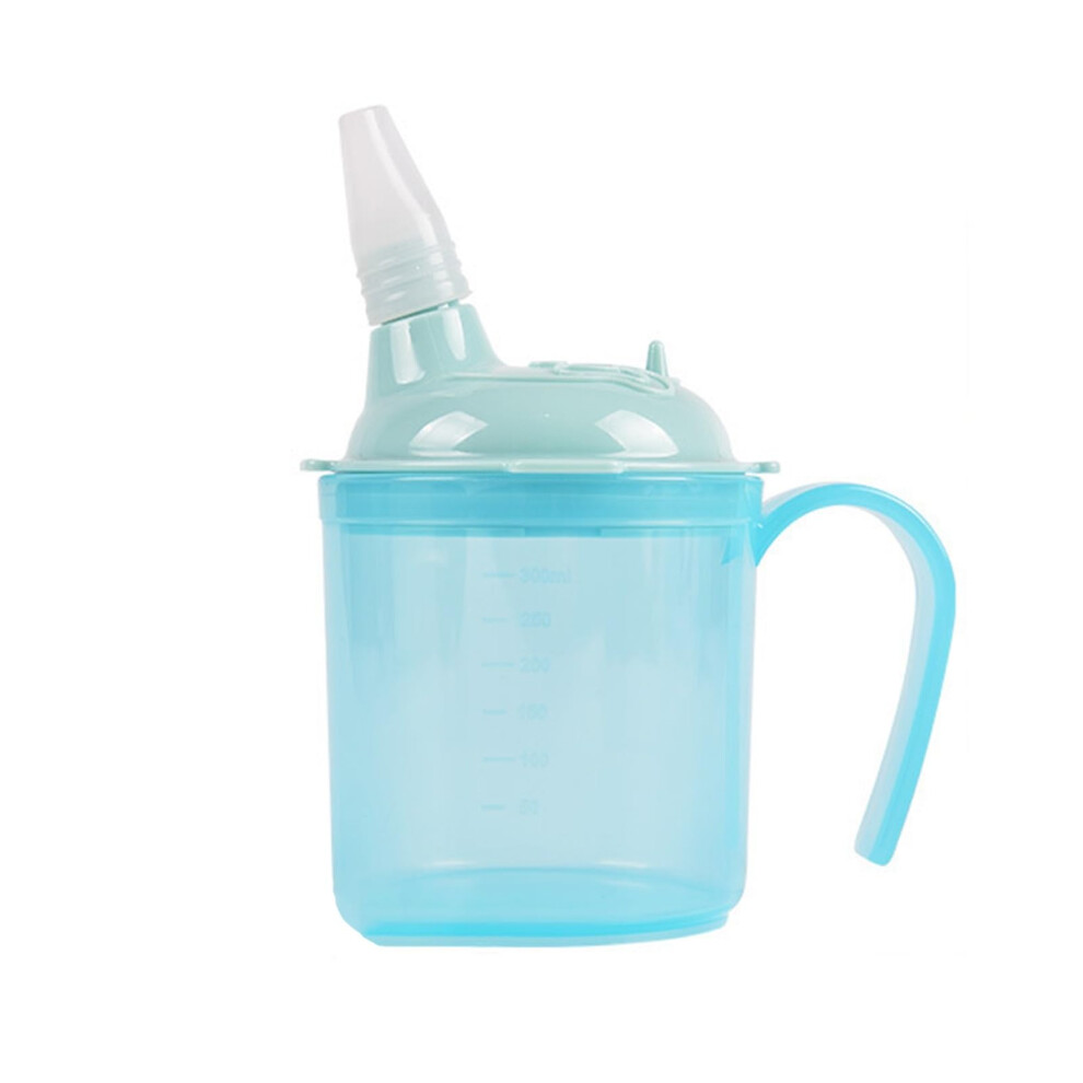 Blue Adult Sippy Cup For Elderly Spillproof With Straw 5 Or 10 Oz Dispense Antichoking Nursing Home