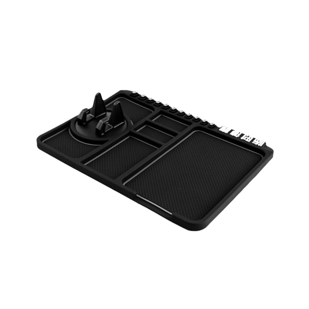 Car Dashboard Antislip Mat 1 Piece, Multifunctional Mobile Phone Holder, Sticky Antiskid Mat For Car Interior, Black 9382693326638