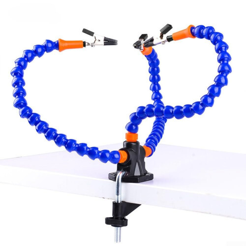 Soldering Helping Hands Third Hand Tool with Three Flexible Arms and Heat Resistant Clips for Electronics