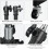 Heavy Duty Adjustable Tripod Light Stand with Lockable Wheels 78.5cm 50kg Load Capacity 4