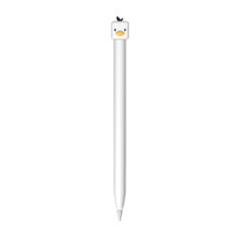 Accesoriu Apple Pencil de a doua generație, husa de protecție din silicon galben cu un design drăguț cu pisică oferă o prindere confortabilă,