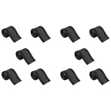 10X Cable Grip Floor Cable Cover Cords Cable Protector Cable Management Only for Commercial Office Carpet (Black,10Feet)