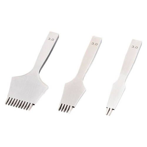 French Style Leather Chisel Polished Die-Steel Chisel Punching Tool Kits for Leather Working 3mm