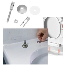 1 Pair Toilet Fixing Hinge Set M6 X 71.5mm Stainless Steel Toilet Lid Hinge Fixing Bracket C0102G Compatible