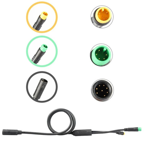 1T2 Transfer Waterproof Cable Thumb Throttle Cable Display for Bafang BBS01/02B BBSHD Thumb Throttle 1