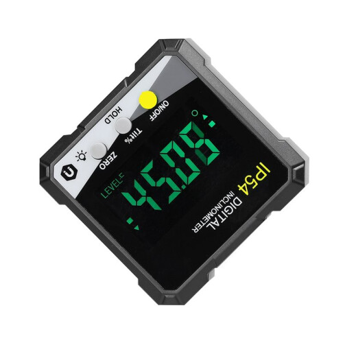 IP54 4X90 Portable Digital Inclinometer LCD Backlight Digital Protractor Slope Meter Digital Angle Ruler(Yellow) 2