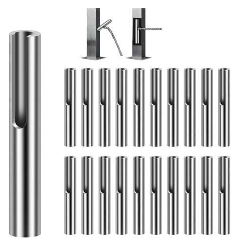 20Pack 1/8in Invisible Cable Railing Kit,Swageless Cable Railing Kit,Cable Railing Invisible Terminal Fixed End Hardware