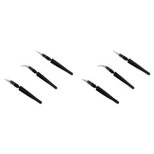 6 Stuks Antistatisch Omgekeerd Keramisch Pincet IC SMD SMT Omgekeerd Pincet Hittebestendig 1000 Graden Handgereedschap Zwart