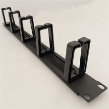 2X 1U 19 Inch Rackkasten Kabelbeheer Netwerkorganisator Netwerkborstelpaneel Afneembaar Draadmanagerframe met Vijf Ringen