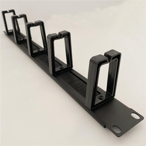2X 1U 19 Inch Rack Cabinets Cable Management Network Brush Panel Five Ring Detachable Wire Manager Frame