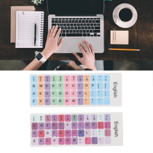 Easy-Apply English Keyboard Stickers for 10-17in Laptops & Desktops
