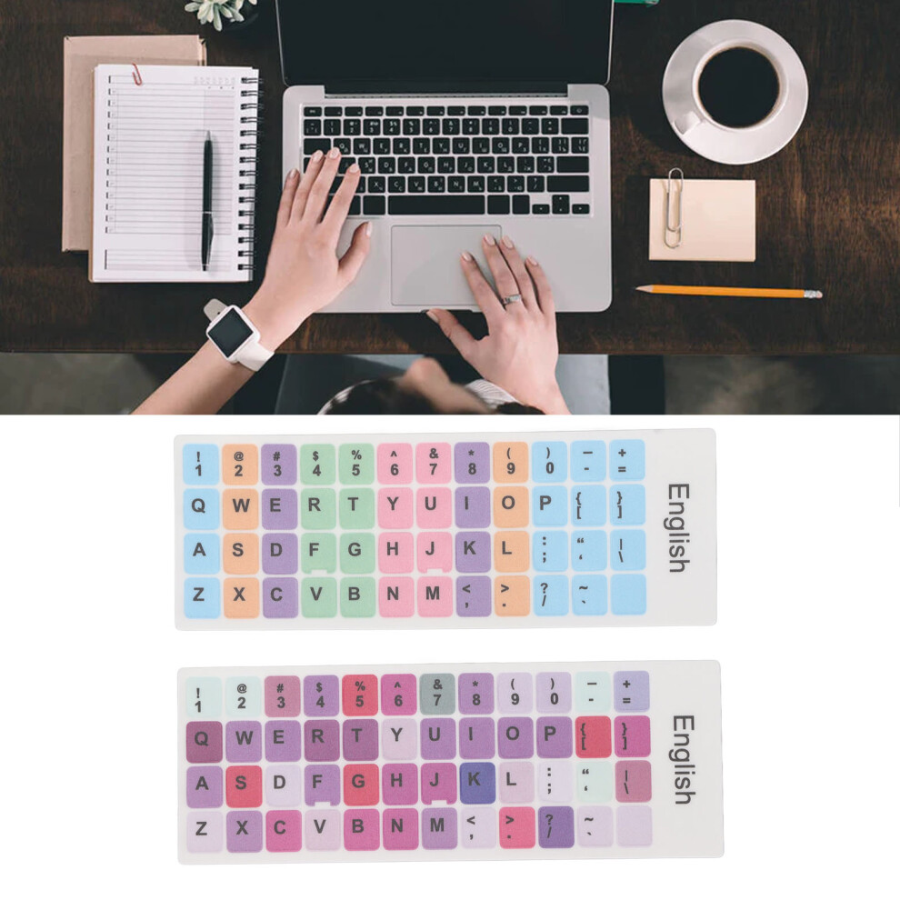 Easy-Apply English Keyboard Stickers For 10-17In Laptops & Desktops 9411375409373
