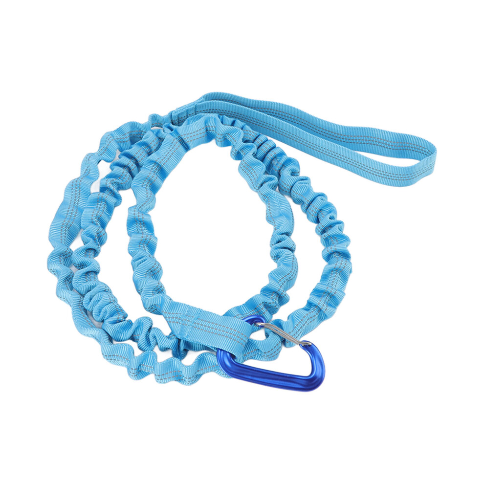 Stretchable Nylon Alloy Bike Tow Rope 1.7M Blue For Outdoor Training 6901375409549