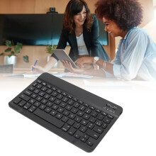 10 Zoll kabellose, schlanke Bluetooth-Tastatur für Tablet, Smartphone & PC, französisches AZERTY