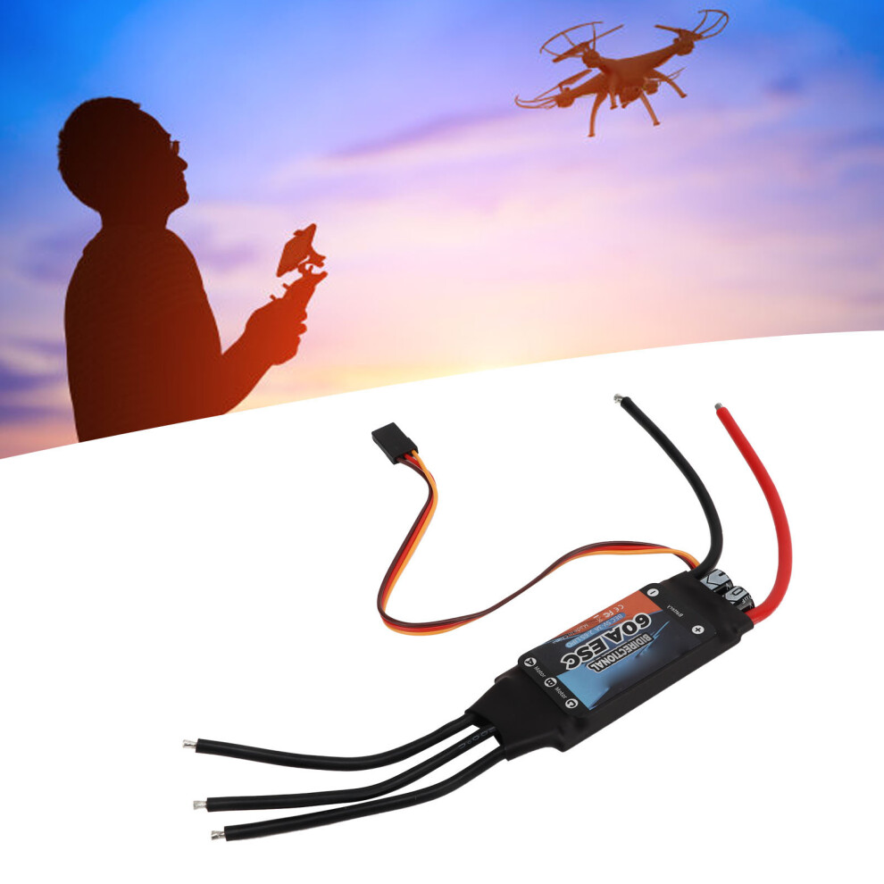 60A Bidirectional Brushless Esc For Rc Car/Boat, 2-6S Lipo Black 7891380765176