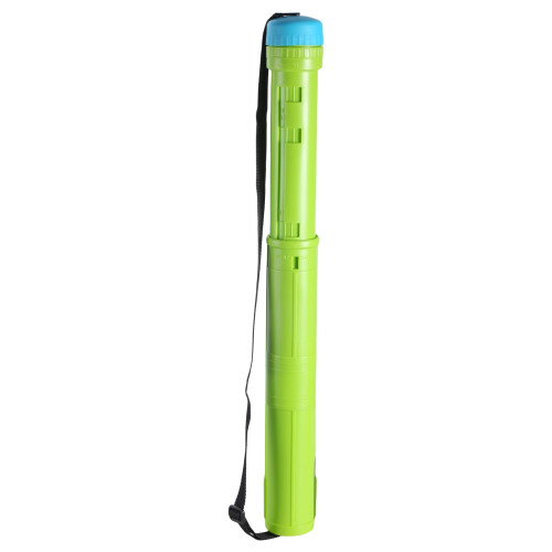 Telescoping Poster Tube - Extendable Green Art Transport Tube with Strap for Documents and Artwork Scrolls
