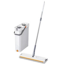Flachwischer für Haushalt, Wischeimer-Set, Freihändiges Wischen, Flachwischer, Magischer Flachwischer, Rotierende, Selbstauswringende Reinigung