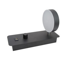 Moderne Wandlamp Led Wandlamp 300 Graden Rotatie USB in Binnen Wandlamp 9W Wandlamp Gangpad Wandlampen Zwart