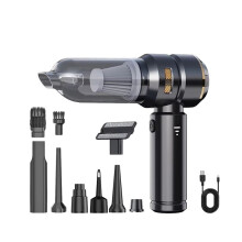 Aspirateur de Voiture Portable Haute Puissance à Main avec Moteur Sans Balais, Dépoussiéreur D'Air pour Appareil Ménager, Noir