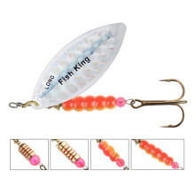 Spoon Lures 4.5g 7.0g 12.5g 17.4g 27.1g Metal Hard Bait With Barbed Hooks Color 004 Pike Bass Lure
