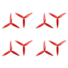 4 Pairs 7040 7x4x3 3-Blade PC Propeller CW+CCW for RC FPV Freestyle 7inch Long Range Drones DIY Parts Red