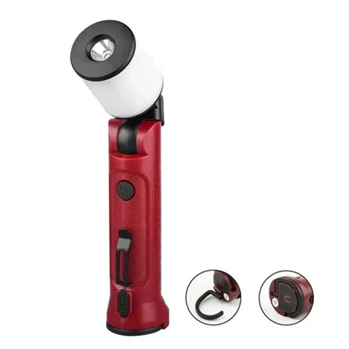 Work Lights 180 Folding Flashlight USB Rechargeable Portable Camping Emergency Repair Spotlight with Hanging Hook A 2
