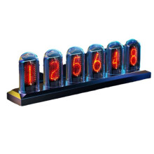 RGB Nixie Tube Klok LED Gloeit IPS Kleurenscherm DIY Analoge Digitale Tube Nachtlampjes Gaming Desktop Huisdecoratie
