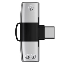 OTG 2 i 1 Dubbel USB Typ C Splitter Till Type C Jack AUX Audio Hörlurar 15W Laddare Adapter för  15 Pro för  A