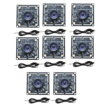 8 Pièces Module de Caméra 100 Degrés 1MP OV9732 1280x720 30fps Module de Caméra USB Sans Lecteur avec Câble de 1,5 M pour WinXP/7/8/10