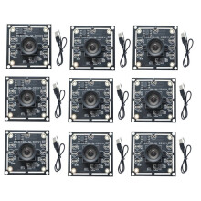 9 Pièces Module de Caméra 100 Degrés 1MP OV9732 1280x720 30fps Module de Caméra USB Sans Lecteur pour WinXP/7/8/10 avec Câble de 60 cm