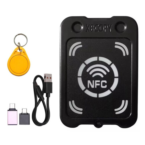 Lettore di Carte RFID  Chip Copier+CUID Portachiavi NFC Encryption Key Reader IC 13.56Mhz RFID Token Clone Duplicator