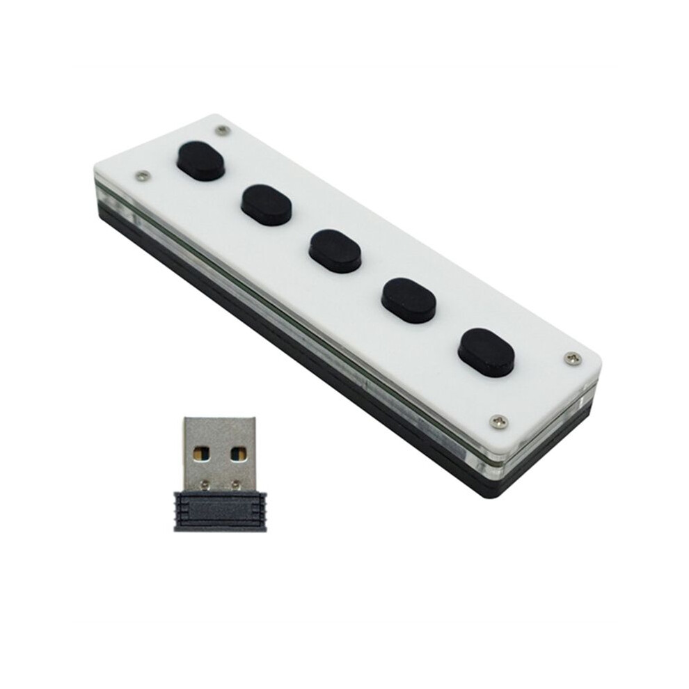 Silent Silicone Custom Programming Macro Keyboard 5-Keys Macropad Copy Paste Usb Keypad, +Wireless 6032033463440