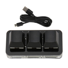 Rgb Led Mechanical Keyboard Three Key Mini Gaming Pad With Macro Support, Usb Interface Plug And Play Portable Design For Office And Home Customized