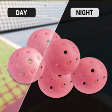 Ensemble de 5 balles de pickleball lumineuses de 74 mm pour plaisir en intérieur et en extérieur
