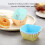 20Pcs Silicone Cupcake Liners Reusable Non Stick Square Baking Cups Oven Microwave Safe 4