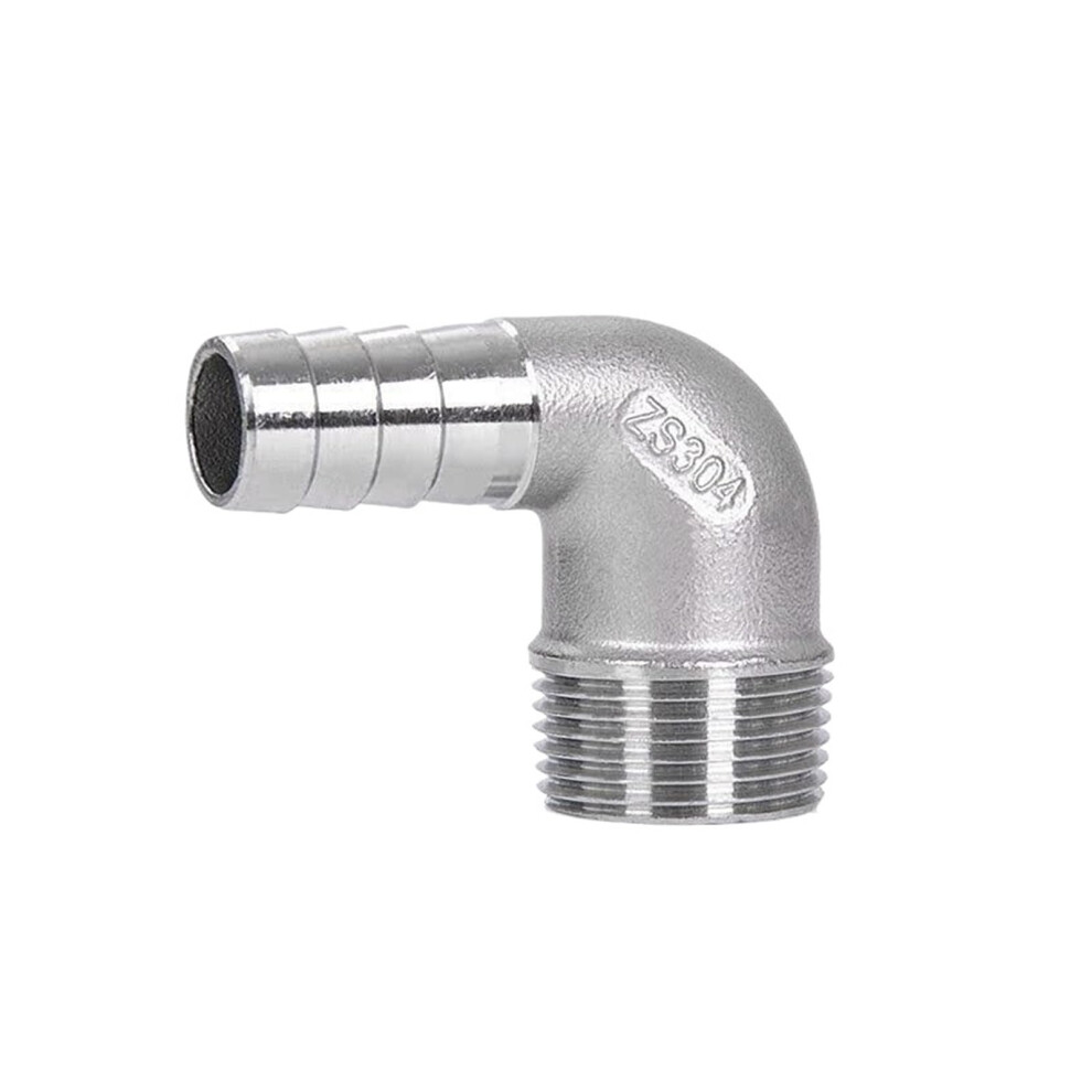 1/2 Inch Bspt Stainless Steel Hose Barb Elbow 90 Degree 12Mm Male Fitting Corrosion Resistant 9347817569421