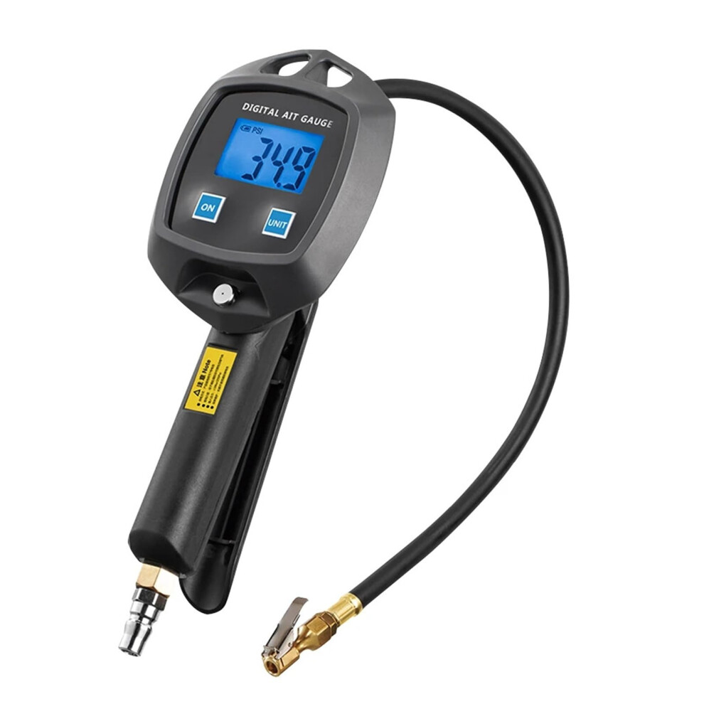 Inflation Gun Tire Inflator With Hose Nozzles 0255 Psi 018 Bar Car Motorcycle Bike Tyre Gauge Black 9347817569490