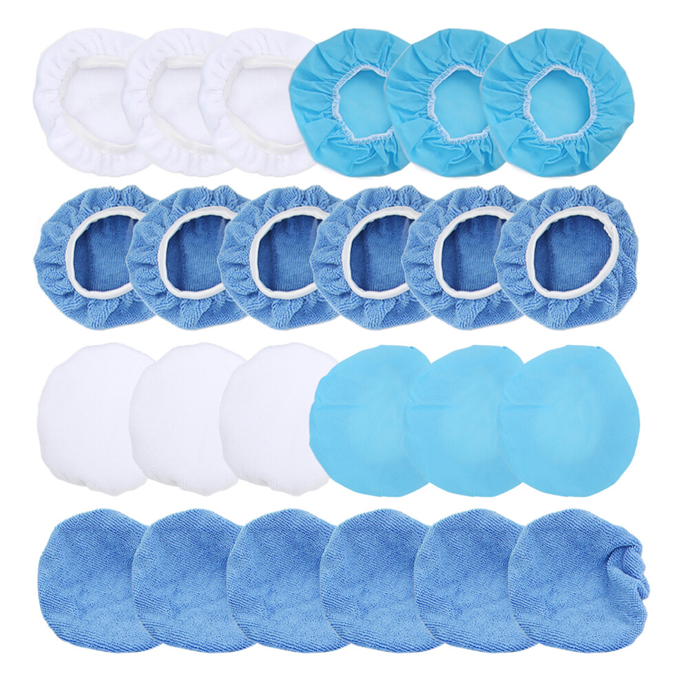 24 Pack 6in Microfiber Buffing Pads for Automotive Marine Bikes Nonwoven Cotton
