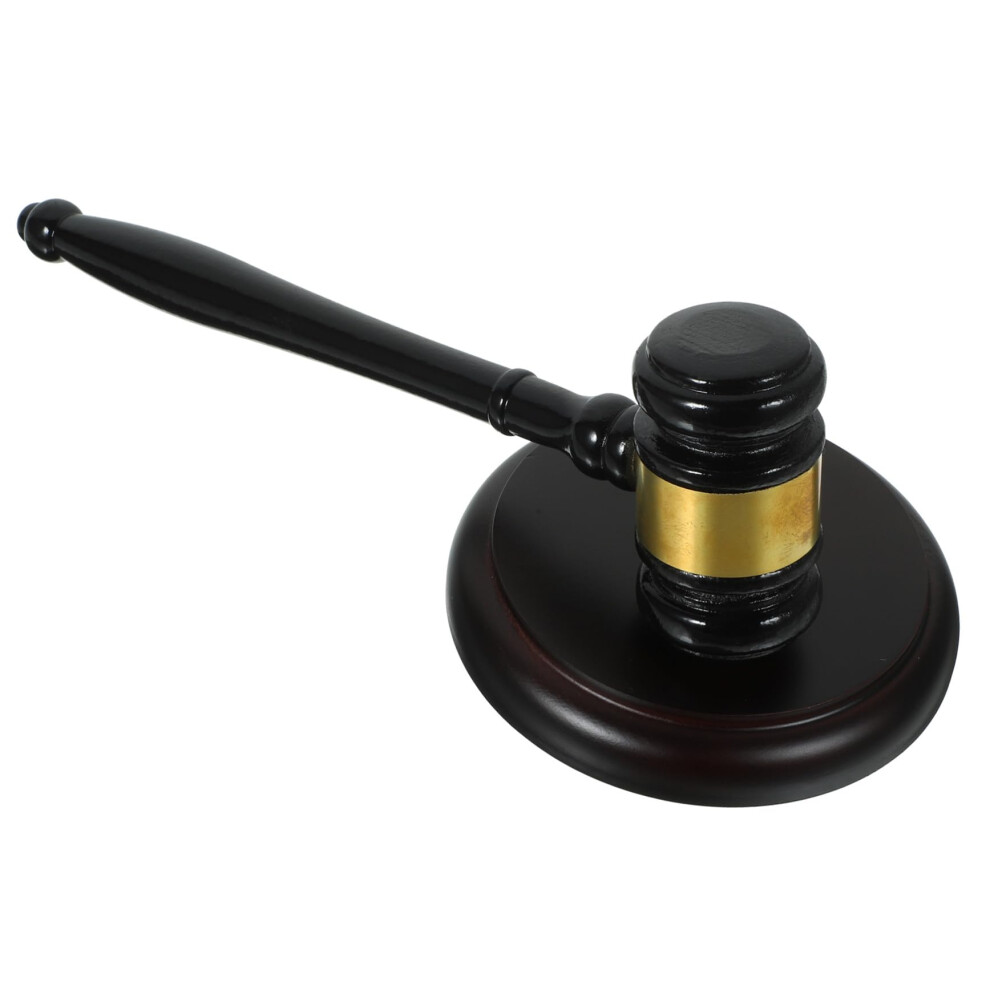Wooden Auction Gavel With Sound Block, Judge Hammer For Lawyers, Auctioneers, And Courtroom Use, Comfortable Grip 9199774043151